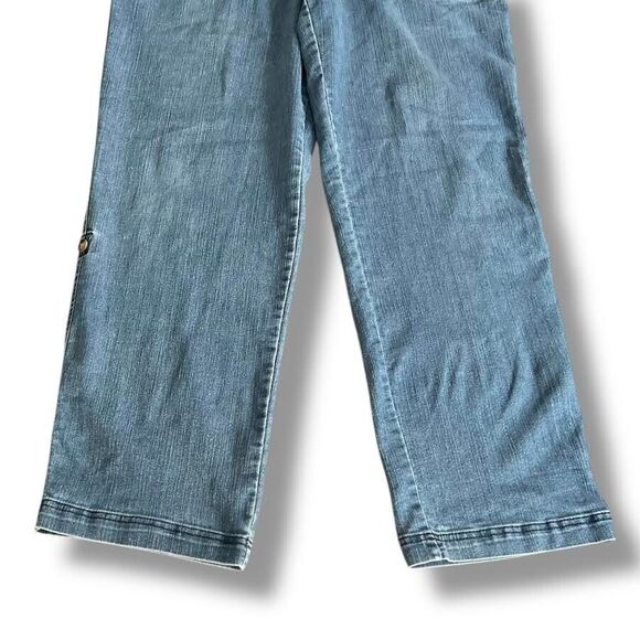 White Stag Jeans Women's Size 14 Blue Capris Adjust Stretch Denim Casual… - Picture 6 of 16